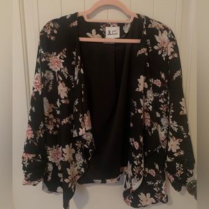 Floral unstructured blazer